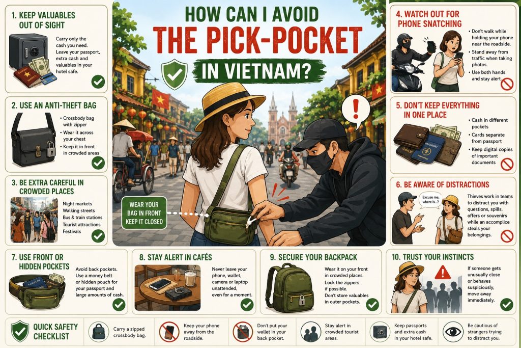 How can I avoid the pick-pocket in Vietnam